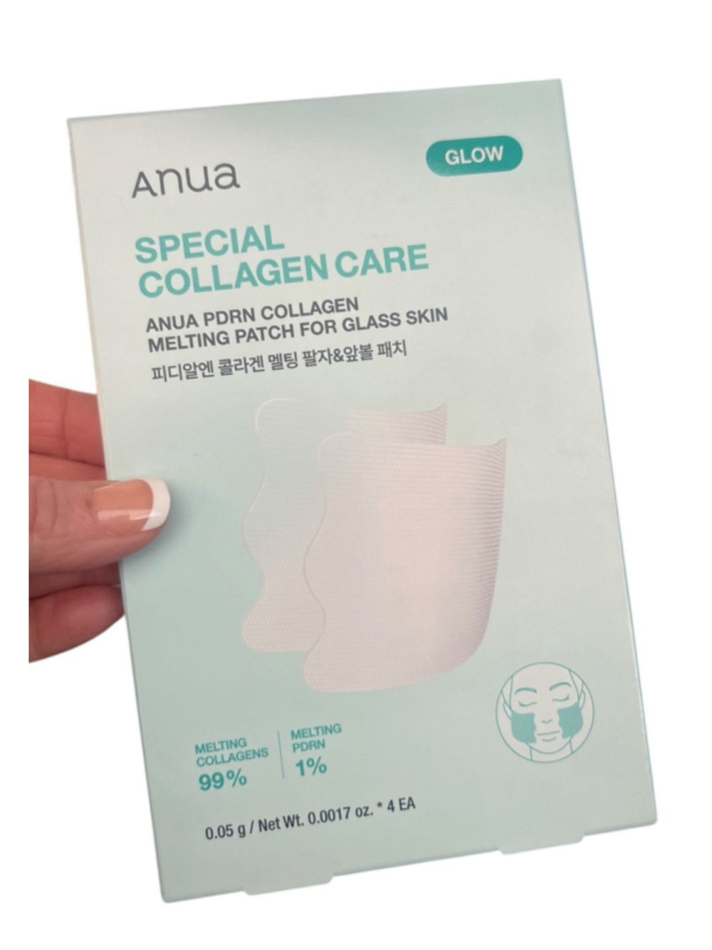 ANUA PDRN Collagen Melting Patch For Glass Skin 1pack (4pairs) Forehead & Smile